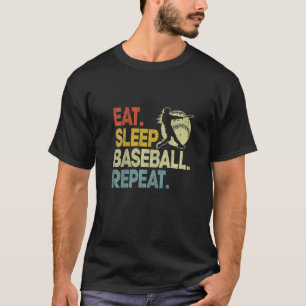 Eat Sleep Baseball Repeat Catcher Pitcher Baseball T-Shirt