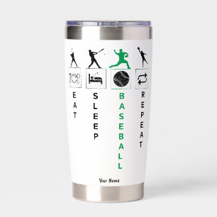 Eat, sleep, baseball, repeat - ESBR01W Insulated Tumbler