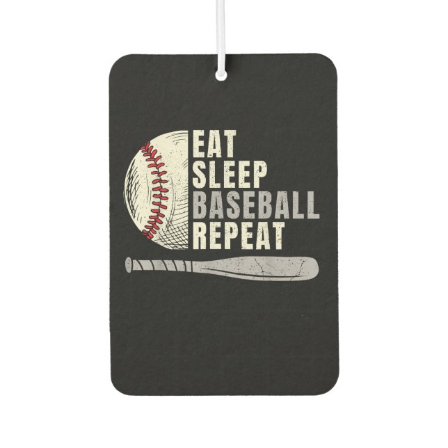 Eat Sleep Baseball Repeat Funny Baseball Player  Air Freshener (Front)