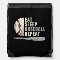Eat Sleep Baseball Repeat Funny Baseball Player 