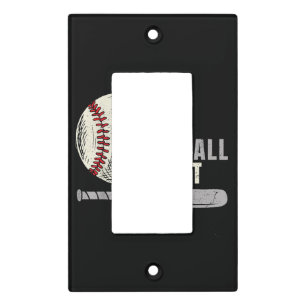 Eat Sleep Baseball Repeat Funny Baseball Player Light Switch Cover