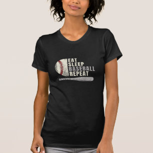 Eat Sleep Baseball Repeat Funny Baseball Player  T-Shirt