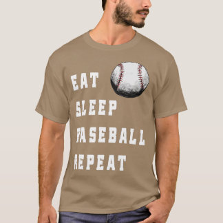 Eat Sleep Baseball Repeat Funny Baseball Players D T-Shirt