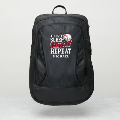 Eat Sleep Baseball Repeat Personalized Sports Game Port Authority Backpack