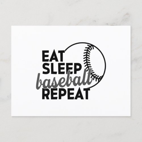 Eat Sleep Baseball Repeat Postcard