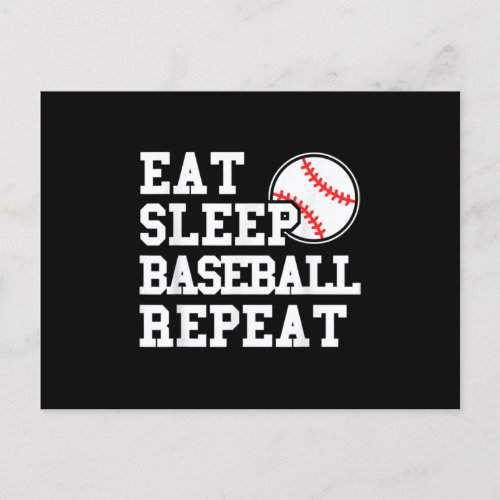 Eat Sleep Baseball Repeat Postcard