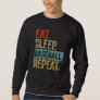 Eat sleep baseball repeat retro vintage sweatshirt