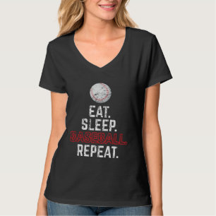 Eat Sleep Baseball Repeat Vintage Baseball Player T-Shirt