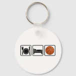 Eat, Sleep, Basketball Keychain