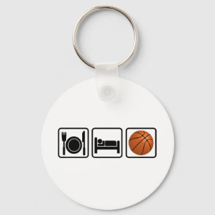 Eat, Sleep, Basketball Keychain