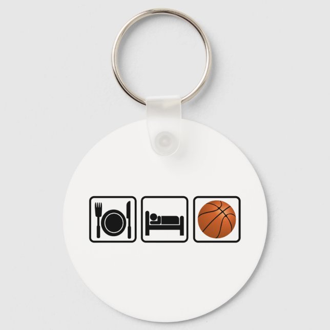 Eat, Sleep, Basketball Keychain (Front)