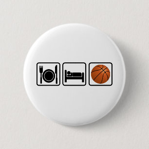 Eat, Sleep, Basketball Pinback Button
