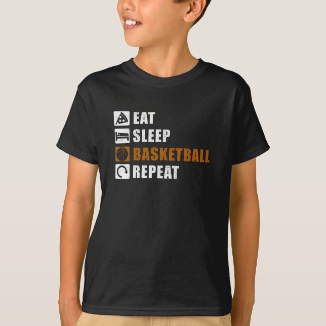 Eat Sleep Basketball Player Gift Idea T-Shirt (Front)