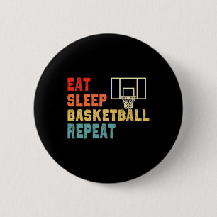 Eat Sleep Basketball Repeat apparel for girls Button