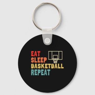 Eat Sleep Basketball Repeat apparel for girls Keychain