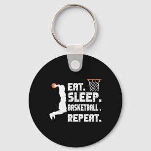 Eat Sleep Basketball Repeat Basketball Sports Men Keychain