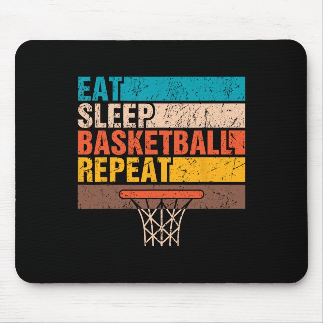 Eat. Sleep. Basketball. Repeat. Basketball Youths  Mouse Pad (Front)