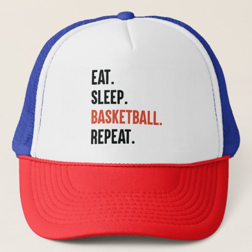 Eat Sleep Basketball Repeat Caps