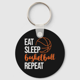 Eat Sleep Basketball Repeat Fun Sport Motivation D Keychain