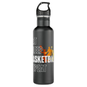 Eat Sleep Basketball Repeat Funny Tee for basketba Stainless Steel Water Bottle