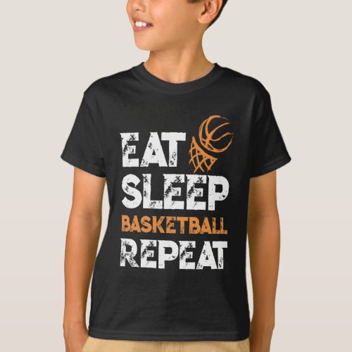 Eat Sleep Basketball Repeat Gift Dunk T_Shirt