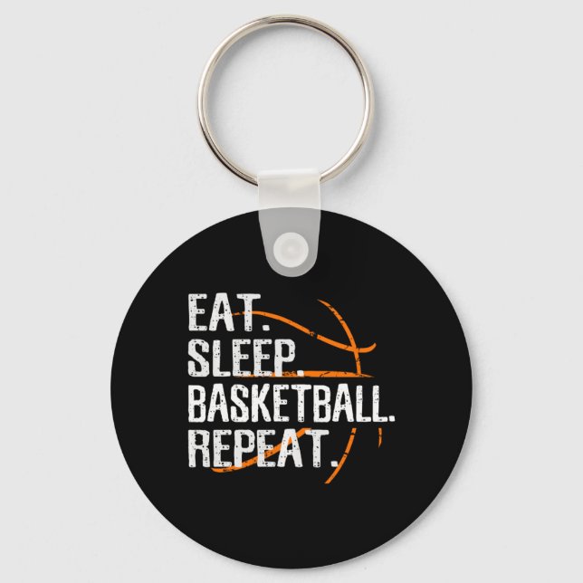 Eat Sleep Basketball Repeat - Gift For Basketball  Keychain (Front)