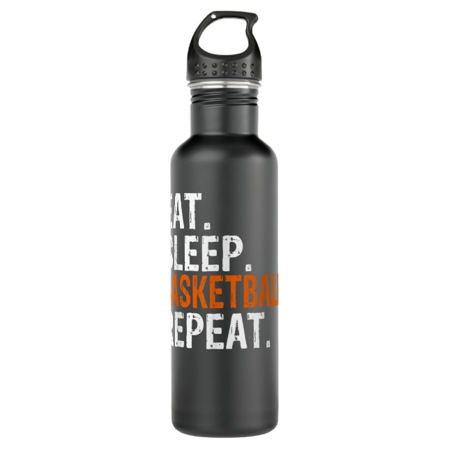 Eat Sleep Basketball Repeat Gift  Stainless Steel Water Bottle (Front)