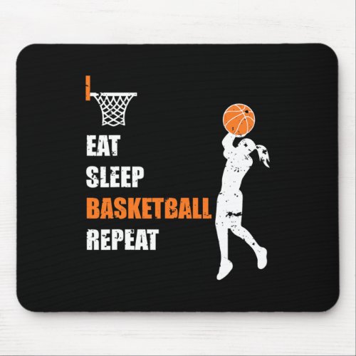 Eat Sleep Basketball Repeat Girls Basketball Playe Mouse Pad