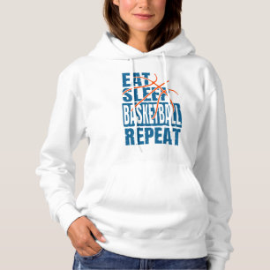 EAT SLEEP BASKETBALL REPEAT HOODIE