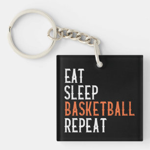 Eat Sleep Basketball Repeat Keychain