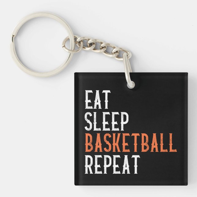 Eat Sleep Basketball Repeat  Keychain (Front)