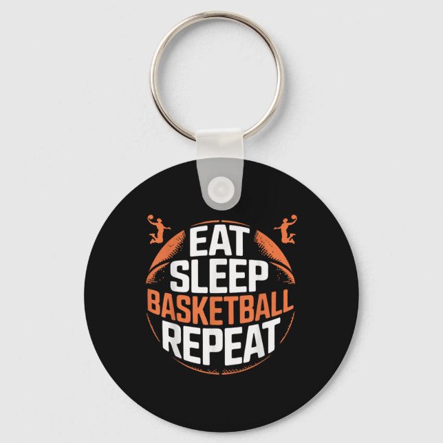 Eat Sleep Basketball Repeat  Keychain (Front)
