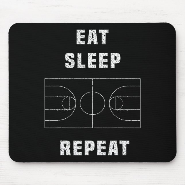 eat sleep basketball repeat  mouse pad (Front)
