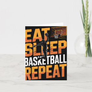 Eat Sleep Basketball Repeat, Player, Boys, Girls B Card