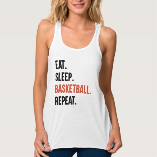 Eat Sleep Basketball Repeat Slim Fit Tank Tops
