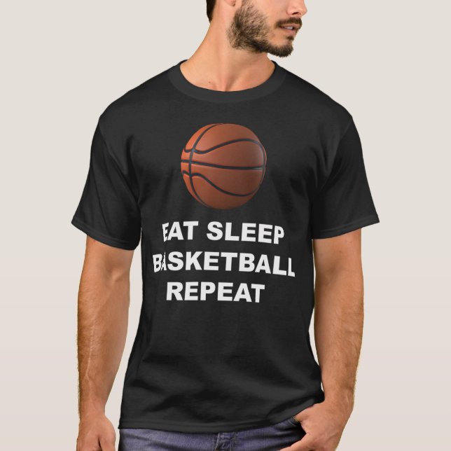 Eat Sleep Basketball Repeat T-Shirt (Front)