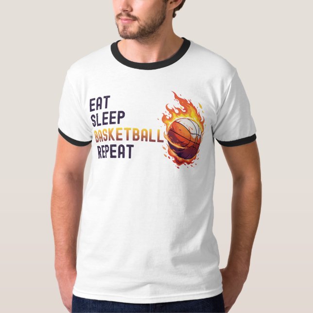 Eat Sleep Basketball Repeat T-Shirt (Front)
