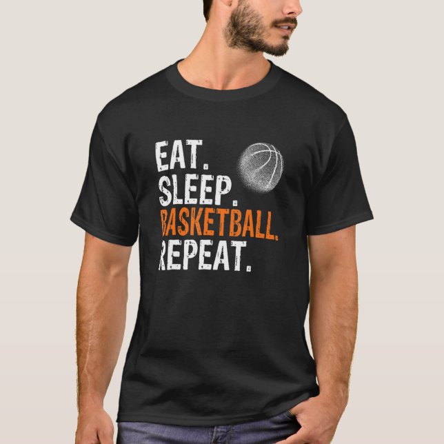 Eat Sleep Basketball Repeat T-Shirt (Front)