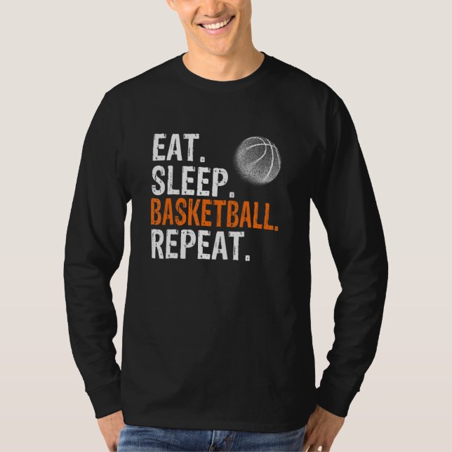 Eat Sleep Basketball Repeat T-Shirt (Front)