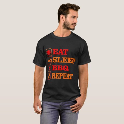 Eat Sleep Bbq Repeat Tshirt