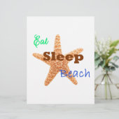 Eat Sleep Beach - 8.5x11 Poster (Standing Front)