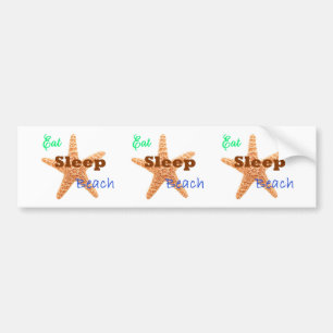 Eat Sleep Beach - Bumper Sticker