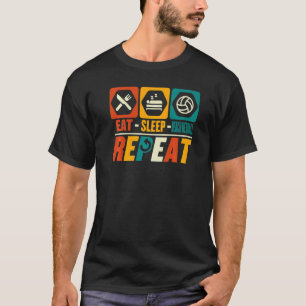 Eat Sleep Beach Netball Repeat Netball Coach Pla T-Shirt