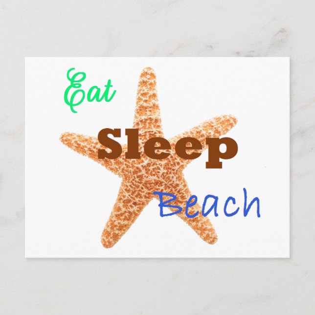 Eat Sleep Beach - Postcard (Front)