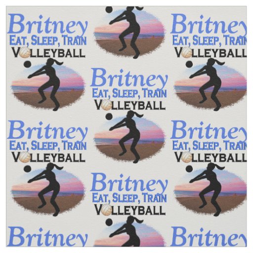 EAT, SLEEP BEACH VOLLEYBALL PERSONALIZED FABRIC