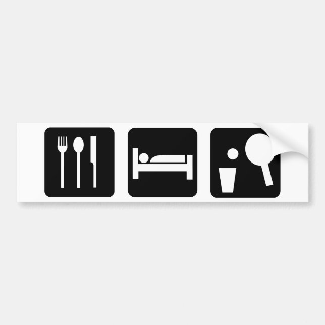 Eat Sleep Beer Pong Bumper Sticker (Front)