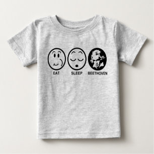Eat Sleep Beethoven Baby T-Shirt