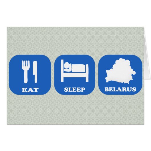 Eat Sleep Belarus Cards (Front Horizontal)