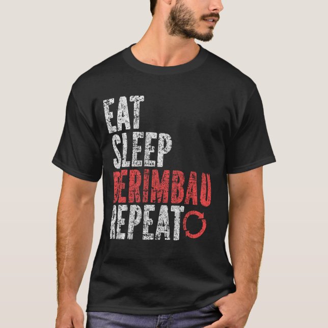 Eat Sleep Berimbau Repeat T-Shirt (Front)