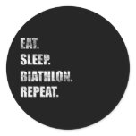 eat sleep biathlon repeat classic round sticker eat sleep biathlon repeat classic round sticker